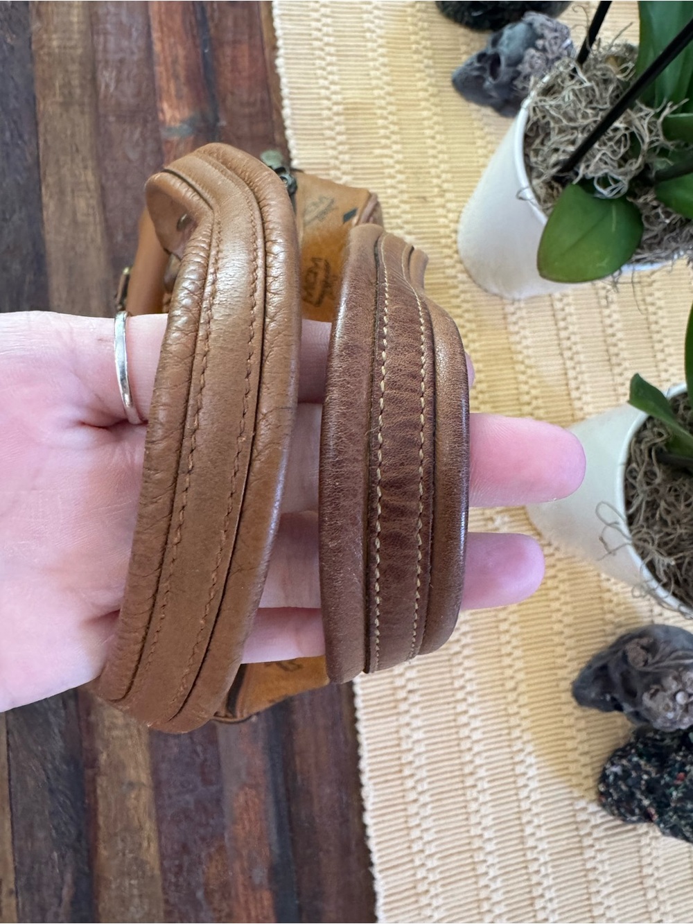 MCM Cognac Visetos Monogram dual-pocket satchel - Picture 15 of 17
